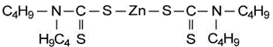 二硫代氨基甲酸盐类--橡胶促进剂 ZDBC(BZ)结构式